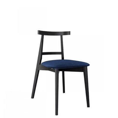 Čalouněná kuchyňská židle CIBOLO 5 - černá / tmavá modrá