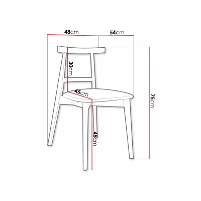 Čalouněná kuchyňská židle CIBOLO 5 - buk / tmavá hnědá
