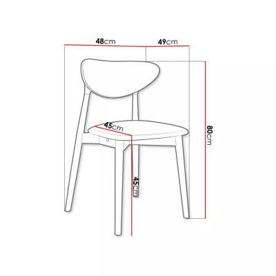 Čalouněná židle do jídelny CIBOLO 4 - buk / smetanová