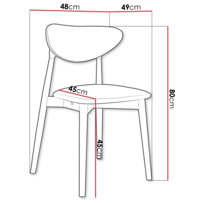 Čalouněná židle do jídelny CIBOLO 4 - černá / smetanová