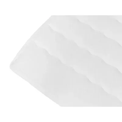 Boxspringová jednolůžková postel 80x200 PORFIRO 1 - bílá ekokůže / černá, levé provedení + topper ZDARMA