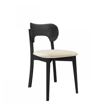 Čalouněná jídelní židle CIBOLO 3 - černá / smetanová