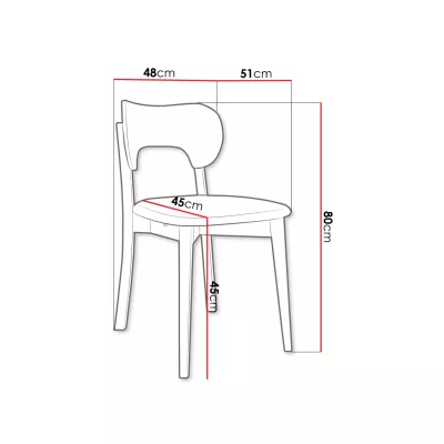 Čalouněná jídelní židle CIBOLO 3 - buk / šedá