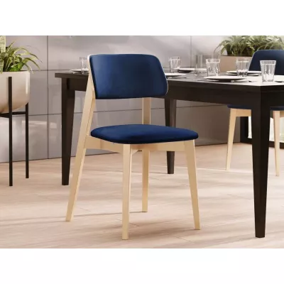 Kuchyňská židle s čalouněním CIBOLO 2 - buk / tmavá modrá