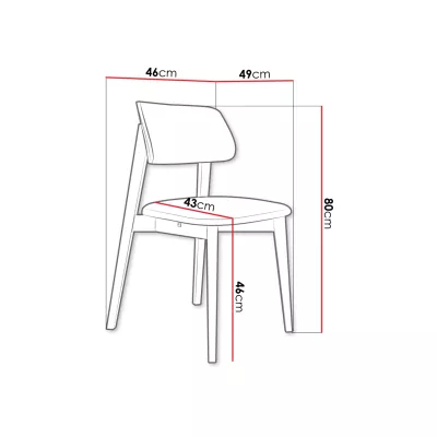 Kuchyňská židle s čalouněním CIBOLO 2 - buk / tmavá modrá