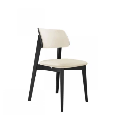 Kuchyňská židle s čalouněním CIBOLO 2 - černá / smetanová