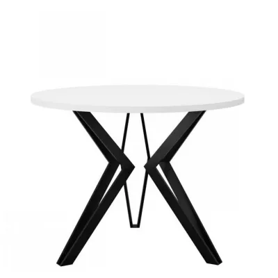 Kulatý konferenční stolek BURNET 2 - bílý / černý