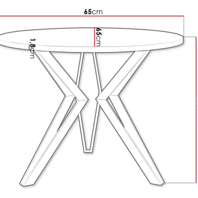 Kulatý konferenční stolek BURNET 2 - dub artisan / černý