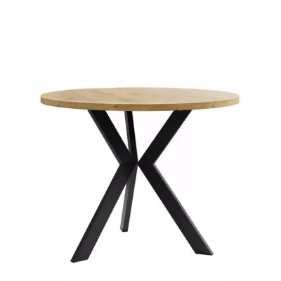 Kulatý konferenční stolek BURNET 1 - dub artisan / černý