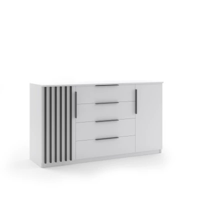 Velká kombinovaná komoda MABELA - bílá / černá