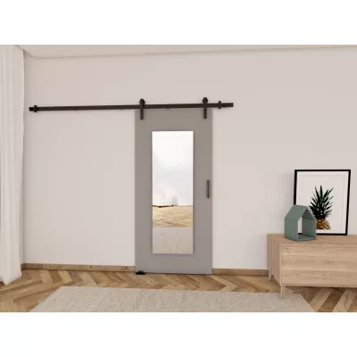 Posuvné dveře se zrcadlem BUSHLAND 9 - 106 cm, šedé