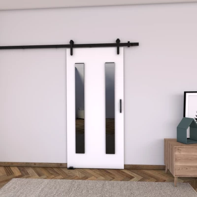 Posuvné dveře BUSHLAND 8 - 96 cm, bílé