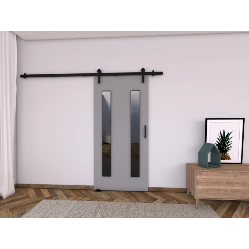 Posuvné dveře BUSHLAND 8 - 86 cm, šedé