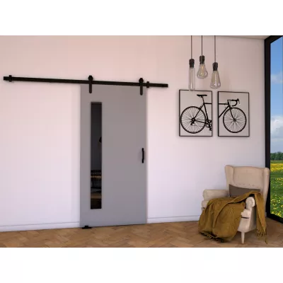 Interiérové dveře na stěnu BUSHLAND 7 - 86 cm, šedé