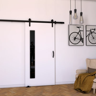 Interiérové dveře na stěnu BUSHLAND 7 - 76 cm, bílé