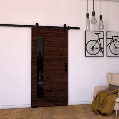 Interiérové dveře na stěnu BUSHLAND 7 - 106 cm, wenge