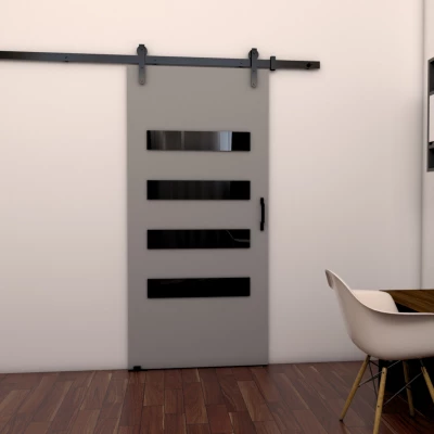 Posuvné interiérové dveře BUSHLAND 6 - 106 cm, šedé