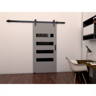 Posuvné interiérové dveře BUSHLAND 6 - 86 cm, šedé