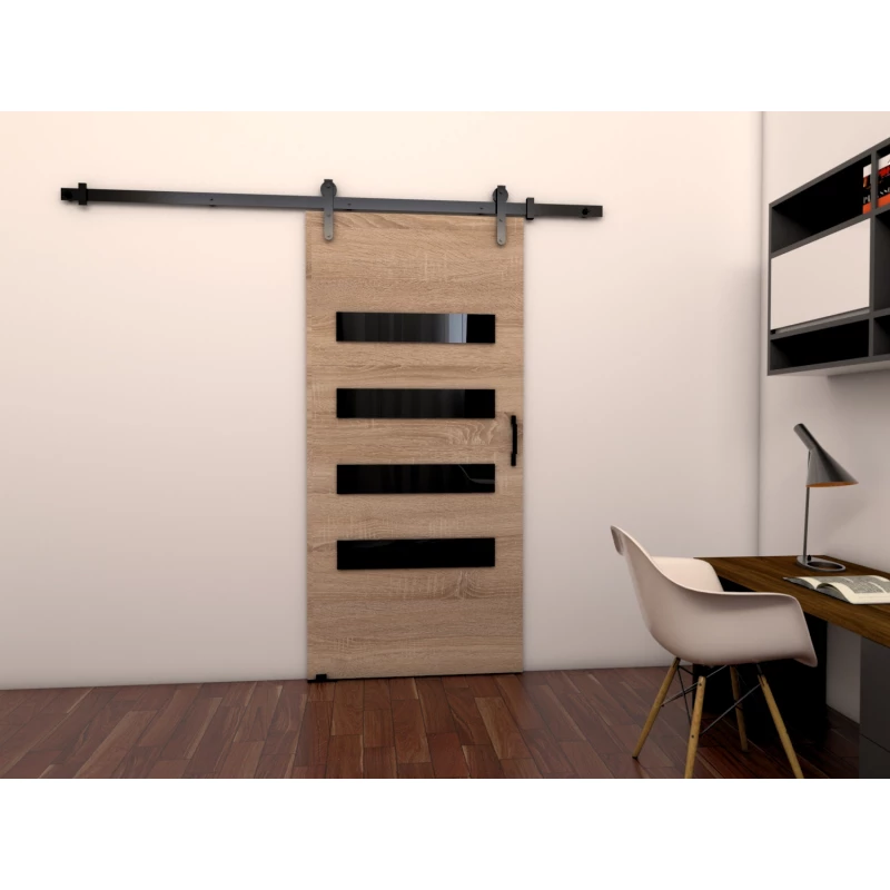 Posuvné interiérové dveře BUSHLAND 6 - 76 cm, dub sonoma