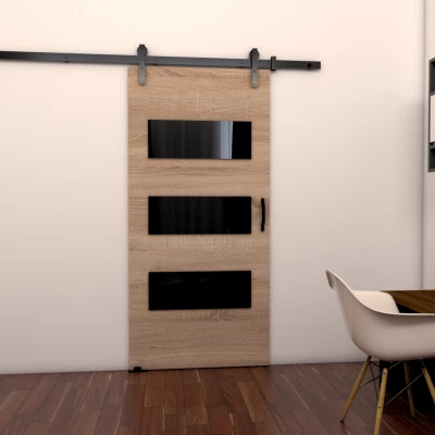 Posuvné dveře na stěnu BUSHLAND 5 - 96 cm, dub sonoma