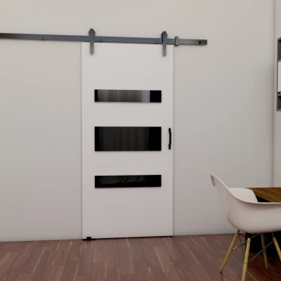 Posuvné dveře BUSHLAND 4 - 96 cm, bílé