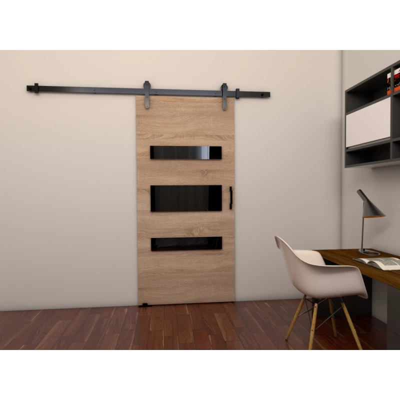 Posuvné dveře BUSHLAND 4 - 76 cm, dub sonoma