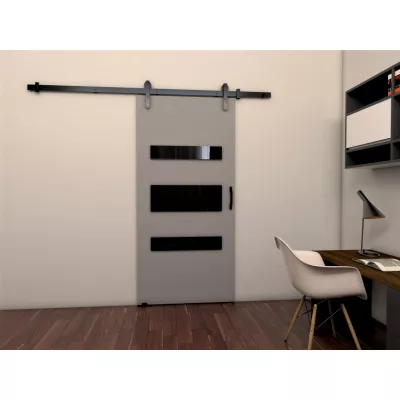 Posuvné dveře BUSHLAND 4 - 76 cm, šedé
