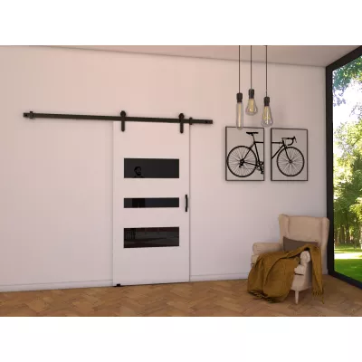 Interiérové dveře na stěnu BUSHLAND 3 - 76 cm, bílé