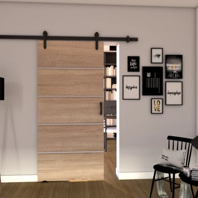 Posuvné interiérové dveře BUSHLAND 2 - 96 cm, dub sonoma