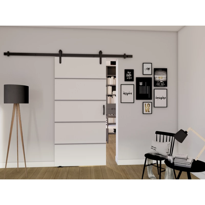 Posuvné interiérové dveře BUSHLAND 2 - 96 cm, bílé