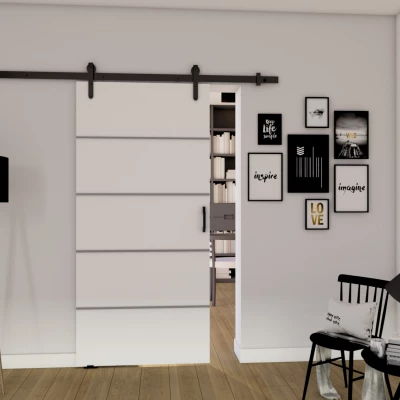 Posuvné interiérové dveře BUSHLAND 2 - 86 cm, bílé