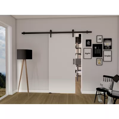 Posuvné dveře na stěnu BUSHLAND 1 - 96 cm, bílé
