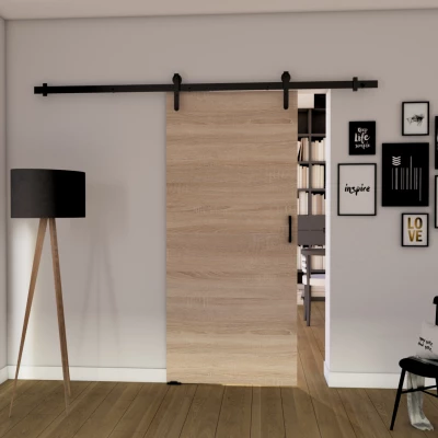 Posuvné dveře na stěnu BUSHLAND 1 - 86 cm, dub sonoma