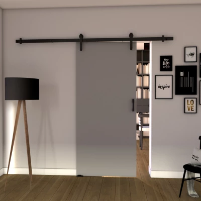 Posuvné dveře na stěnu BUSHLAND 1 - 76 cm, šedé