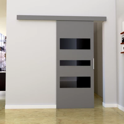 Interiérové dveře na stěnu BARRET 3 - 86 cm, šedé