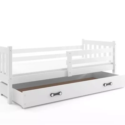 Dětská postel 90x200 CHARIS s matrací - bílá