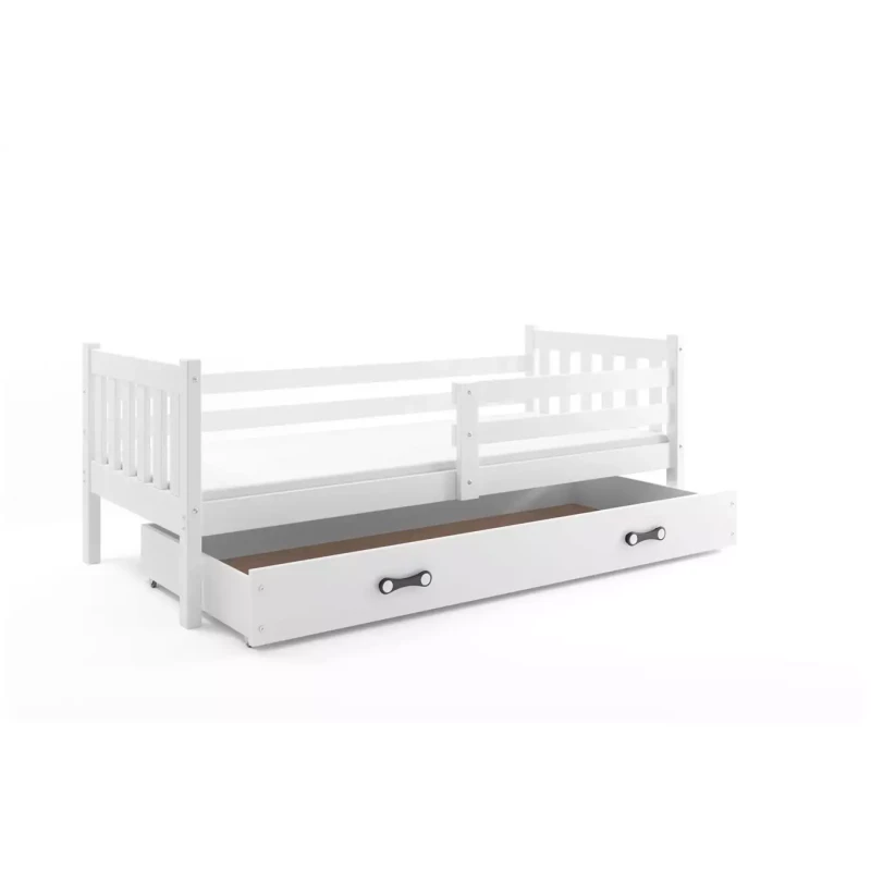 Dětská postel 90x200 CHARIS s matrací - bílá