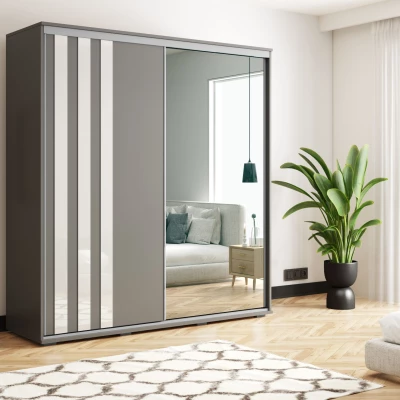 Dvoudveřová šatní skříň 150/245 ELIANA - grafit