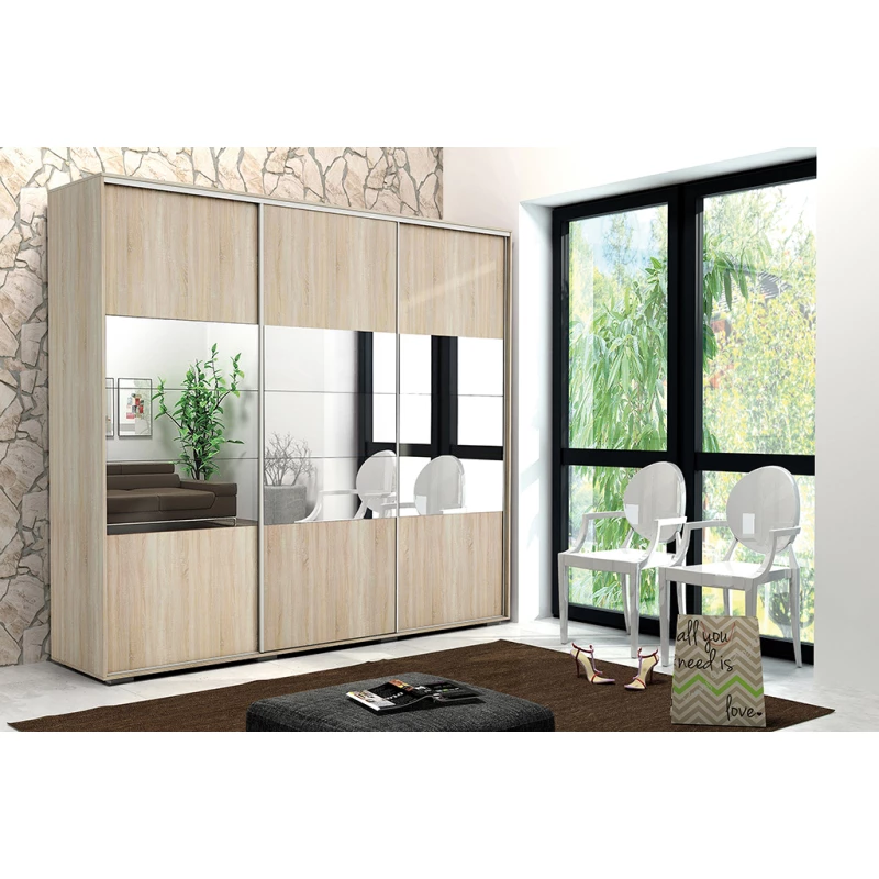 Třídveřová šatní skříň 278/215 LUCA - dub sonoma