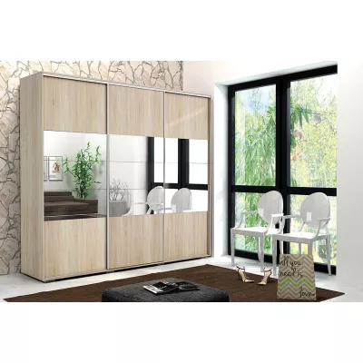 Třídveřová šatní skříň 278/215 LUCA - dub sonoma