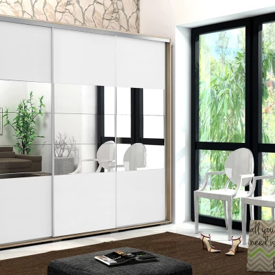 Třídveřová šatní skříň 278/215 LUCA - dub sonoma / bílá