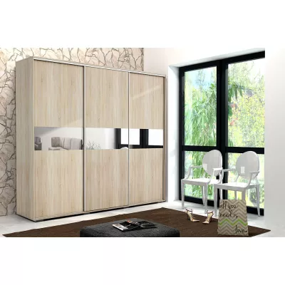 Šatní skříň 278/215 LUIS se zrcadlem - dub sonoma