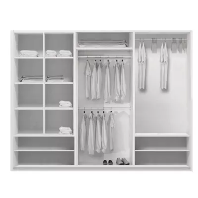 Šatní skříň 250/215 MANUEL - bílá