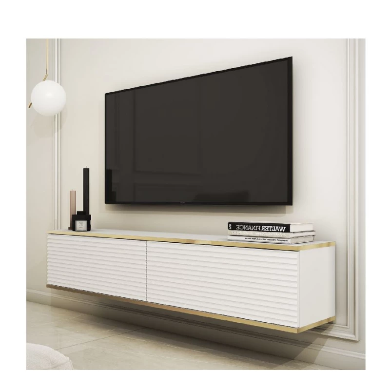 Stolek pod TV REFUGIO - 135 cm, bílý