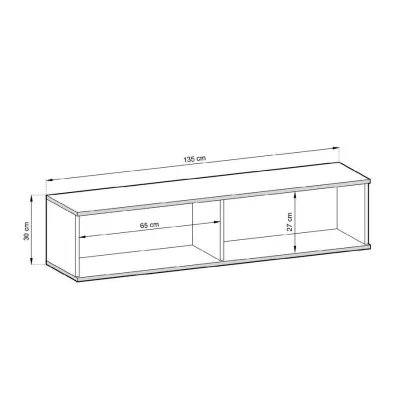 Stolek pod TV REFUGIO - 135 cm, černý