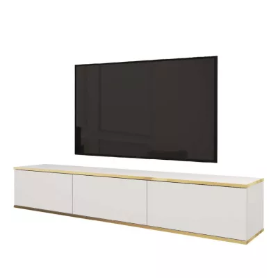 Televizní stolek REFUGIO - 175 cm, bílý
