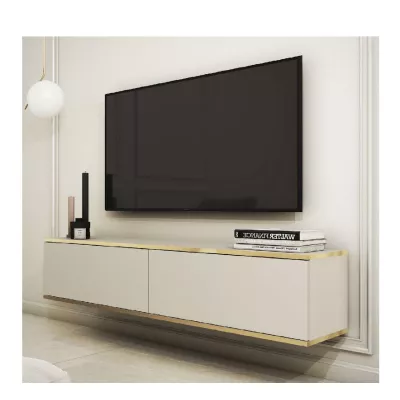 Televizní stolek REFUGIO - 135 cm, béžový