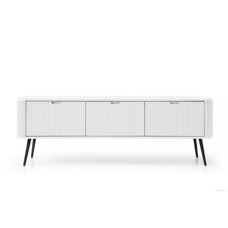 Televizní stolek LOTAS - bílý / černý