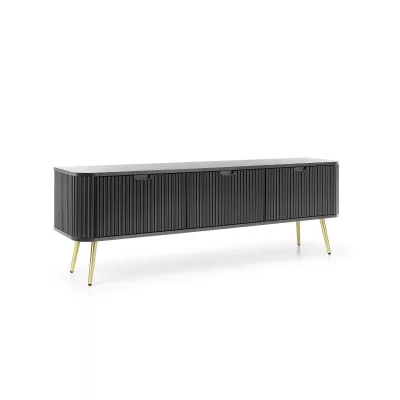 Televizní stolek LOTAS - černý / zlatý