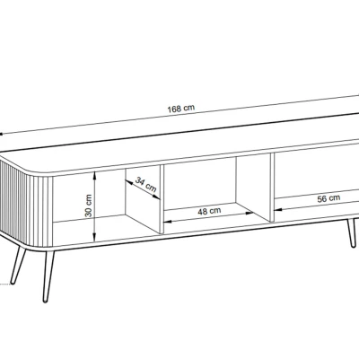 Televizní stolek LOTAS - bílý / černý